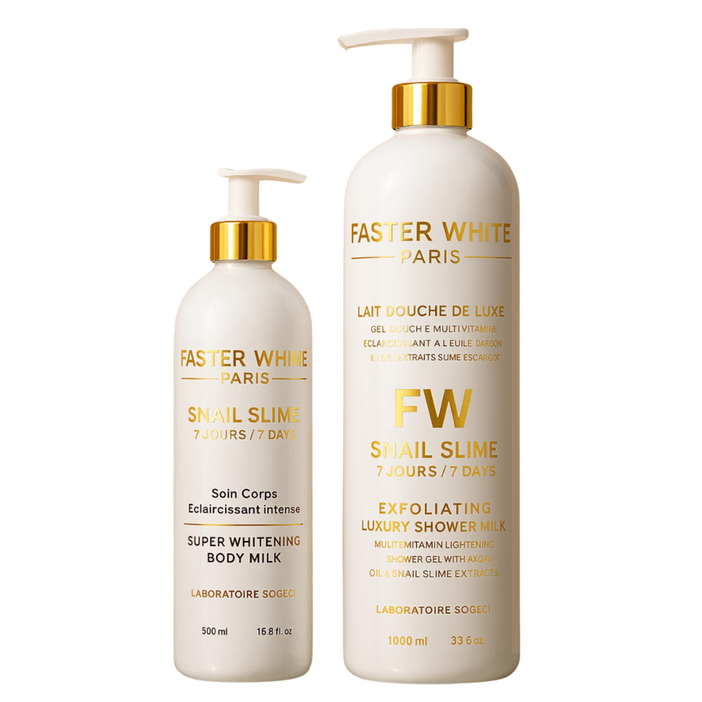 Faster White Snail Slime Lotion & Exfoliating Shower Gel